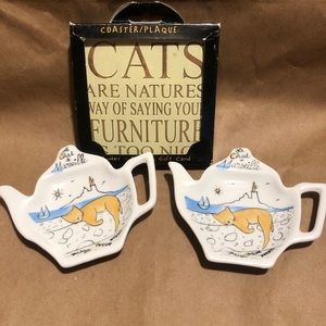 Cat themed tea time accessories